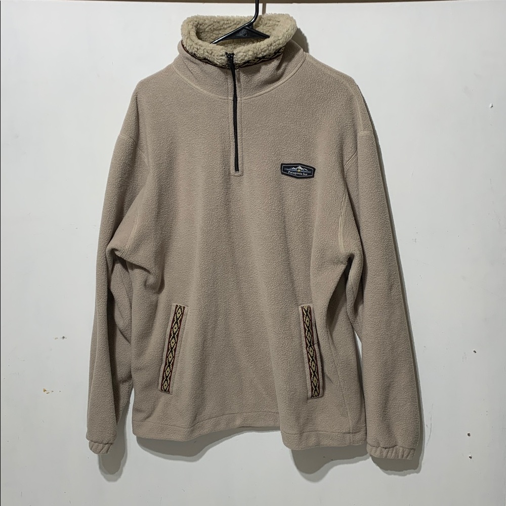 Patagonia Beige Zip Up Sweater